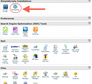Using the Cpanel to Install WordPress