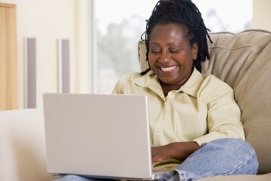 woman and computer