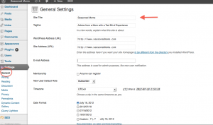 WordPress Administration panel